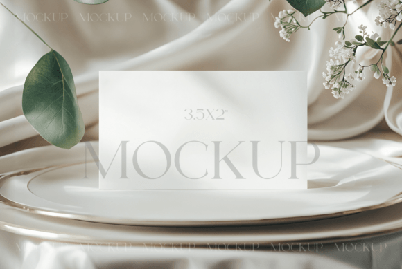 Download 3.5x2 Card Mockup, Place Card PSD - Psd Collection