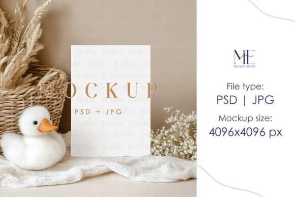 Download Rustic Baby Shower Invitation Mockup PSD - Psd Collection