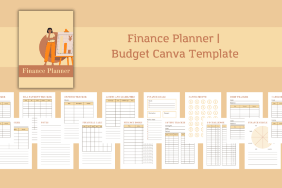 Download Finance Planner | Budget Canva Template - Premium Bundle