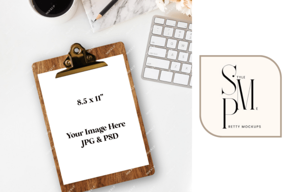 Download Clipboard Mockup Styled Desk JPG &amp; PSD - Psd Collection