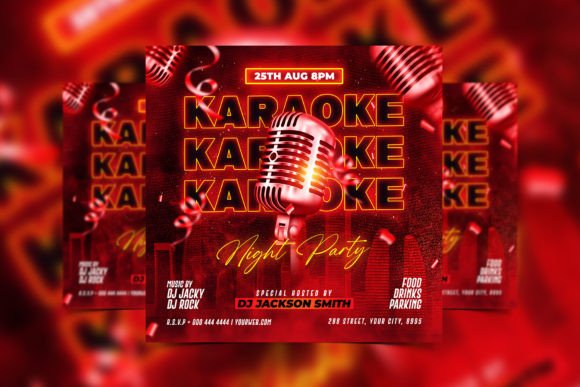 Download Karaoke Flyer PSD Template Designs - Psd Collection