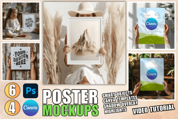 Download Canvas Mockup PSD Wall Art Mockup Canva - Psd Collection