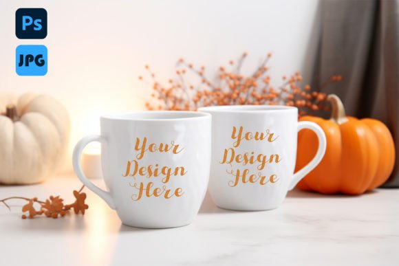 Download Couple Fall Mugs Mockup PSD - Psd Collection