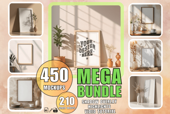 Download Frame Mockup Bundle PSD Wall Art Mockups - Psd Collection