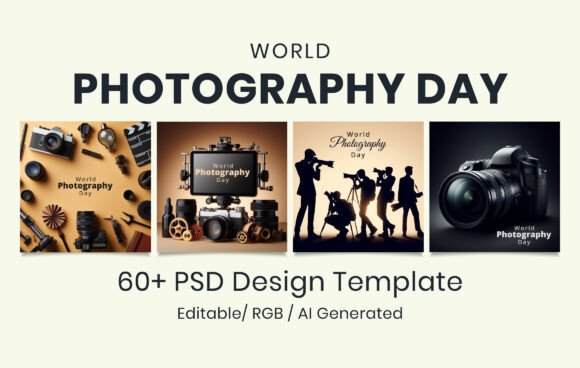 Download World Photography Day PSD Set - Psd Collection