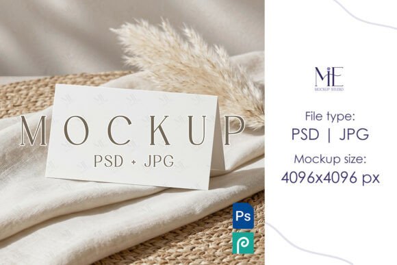 Download Place Card Mockup, Wedding Name Card PSD - Psd Collection