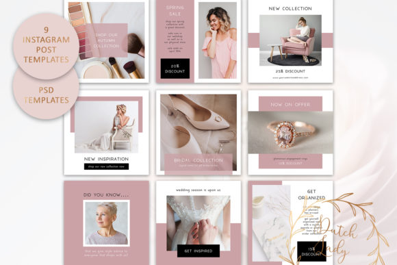 Download PSD Instagram Post Template Set #7 - Psd Collection