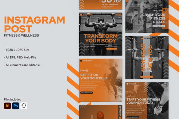 Download Fitness and Wellness - Instagram Post - Fit Collection